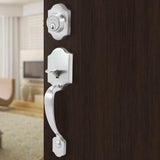 Single Cylinder Satin Nickel Door Handleset - Super Arbor