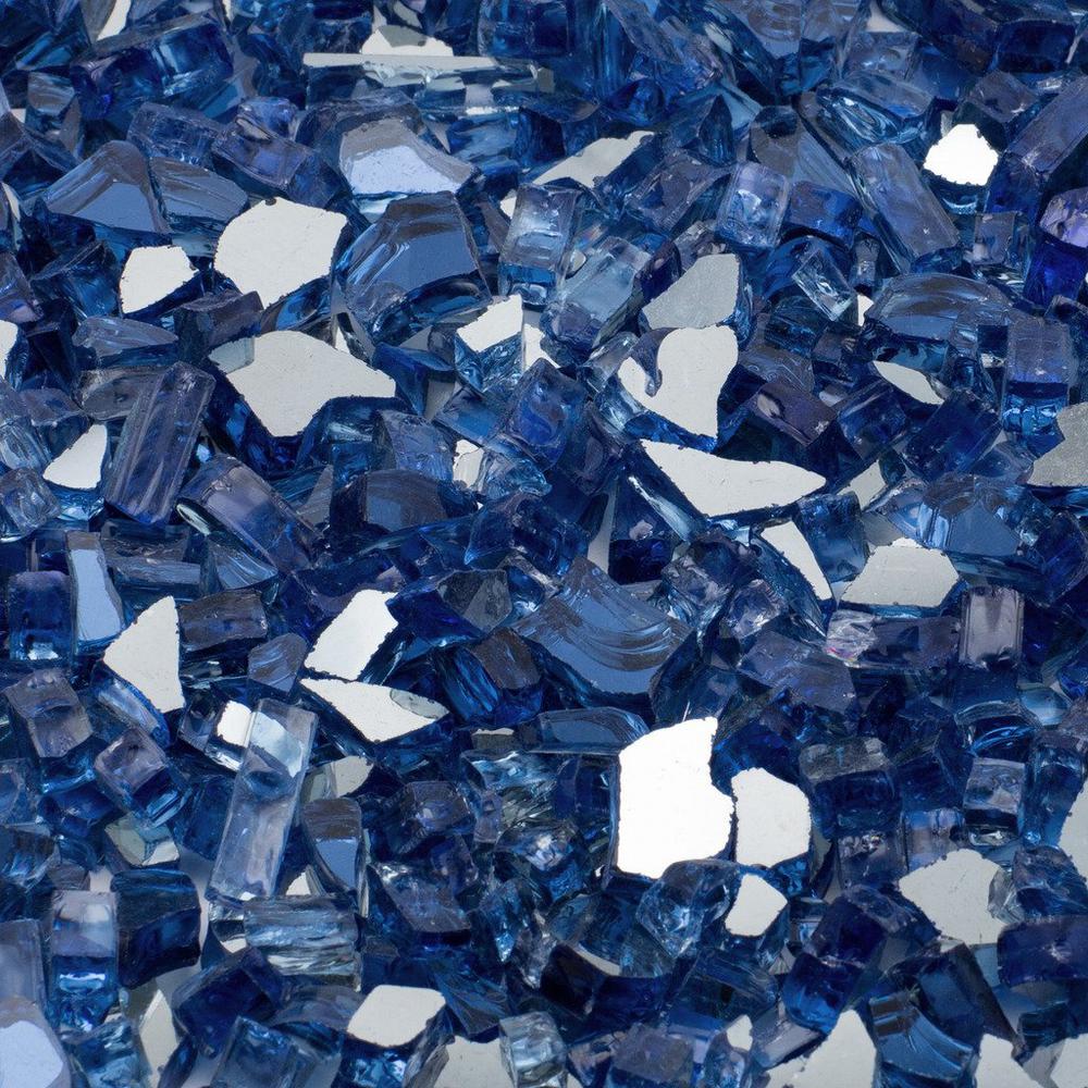 10 lb. Cobalt Blue Reflective Fire Glass - Super Arbor