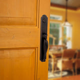 Prestige Bighorn Single Cylinder Venetian Bronze Door Handleset with Carnaby Door Knob Featuring SmartKey Security - Super Arbor