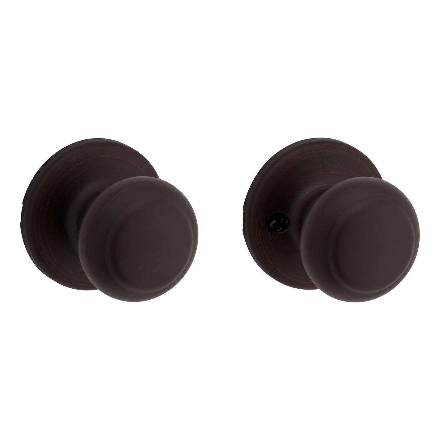 Kwikset Cove Venetian Bronze Passage Door Knob, Right or Left Handed