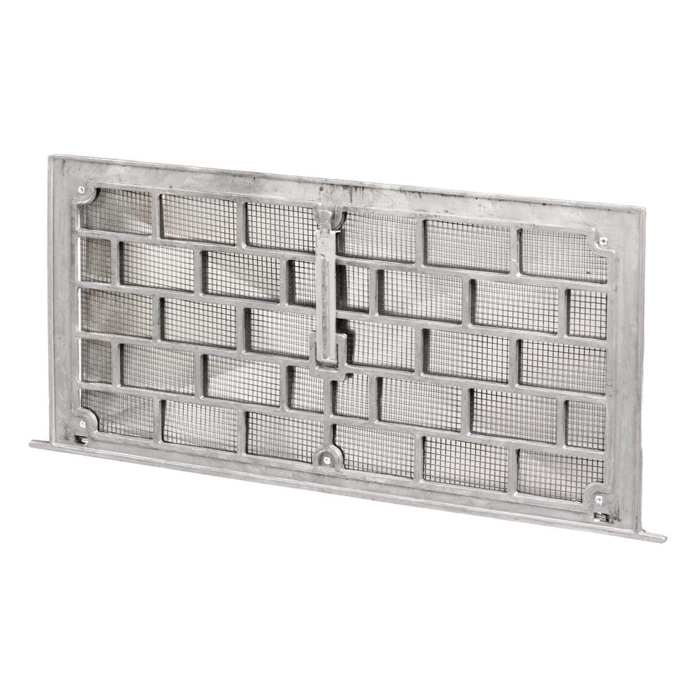 Grill Style 16 in. x 8 in. Aluminum Foundation Vent with Lintel - Super Arbor