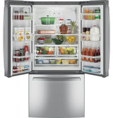 GE 24.7 cu. ft. French-Door Refrigerator, Stainless Steel, ENERGY STAR, 33-in Width (GNE25JSKSS)