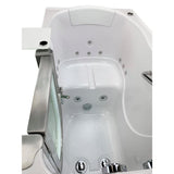 Elite 52 in. Acrylic Walk-In Whirlpool Bathtub in White with Right Door, 2-Piece Fast Fill Faucet and 2 in. Dual Drain - Super Arbor