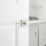 Ladera Satin Nickel Hall and Closet Door Lever with Square Trim Featuring Microban Antimicrobial Technology - Super Arbor