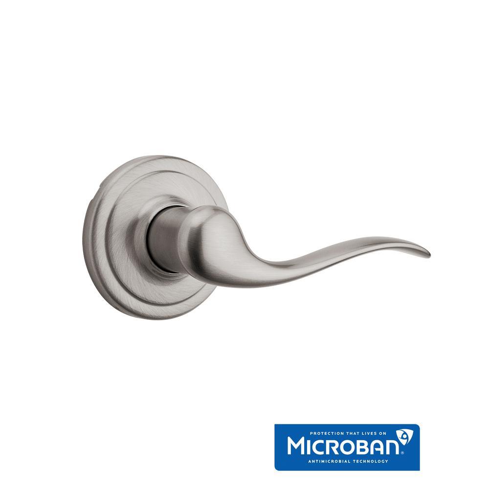 Tustin Satin Nickel Passage Hall/Closet Door Lever Featuring Microban Antimicrobial Technology - Super Arbor