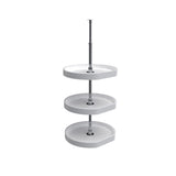 Rev-A-Shelf 22 in White Polymer D-Shape Lazy Susans 3-Shelf