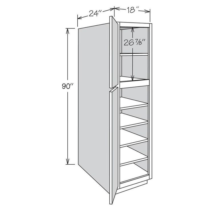 allen + roth Aveley 18-in W x 90-in H x 24-in D Linen Maple Door Pantry Semi-Custom Cabinet