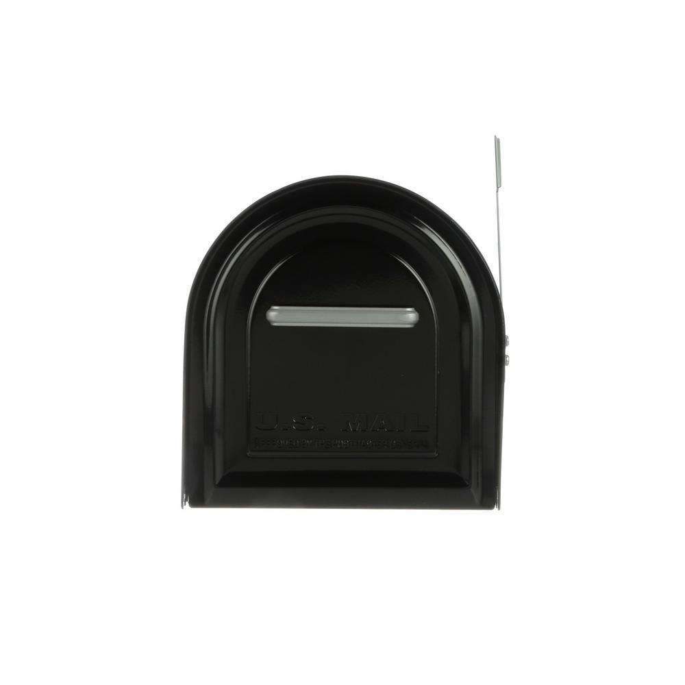 Reliant Large, Locking, Post Mount Mailbox, Black - Super Arbor