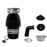 Everbilt 1/2 HP Sound Insulated Continuous Feed Garbage Disposal with Stainless Steel Sink Flange and Attached Power Cord
