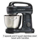 4 Qt. 7-Speed Black Stand Mixer