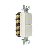 Decora 15 Amp 120-Volt 3-Way Combination Rocker Switch, White - Super Arbor