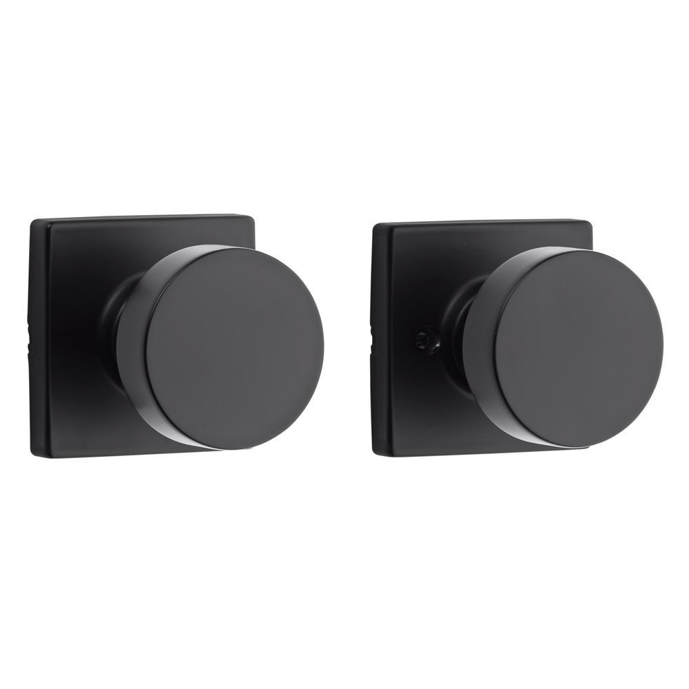 Pismo Square Matte Black Hall/Closet Door Knob - Super Arbor