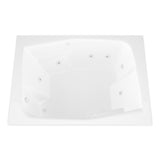Amethyst 6 ft. Acrylic Rectangular Drop-in Whirlpool Bathtub in White - Super Arbor