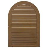 22 in. x 32 in. Round Top Primed Polyurethane Paintable Gable Louver Vent - Super Arbor
