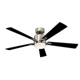 Kichler Lucian 52-in Polished Nickel LED Indoor/Outdoor Ceiling Fan with Wall-Mounted Control, 5-Blade