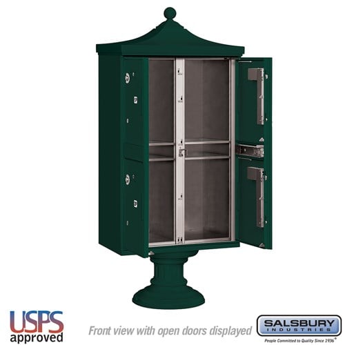 Regency Decorative Outdoor Parcel Locker with 4 Compartments and USPS Access