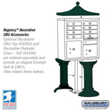 Cluster Box Unit with 8 Doors and 2 Parcel Lockers in Green with USPS Access