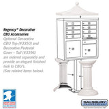 Cluster Box Unit with 8 Doors and 2 Parcel Lockers in White with USPS Access