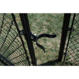 Everbilt 2-3/8 in. Chain Link Fence Black Walk-Through Gate Hardware Set
