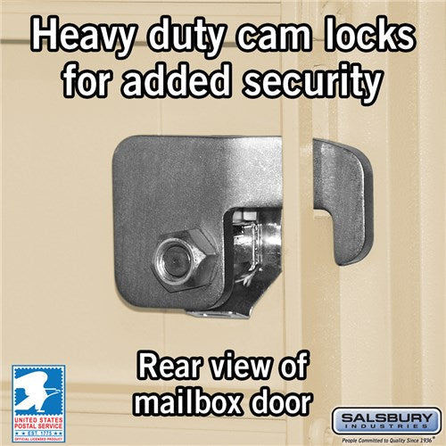 12-Door Cluster Box Unit with Parcel Locker in Sandstone