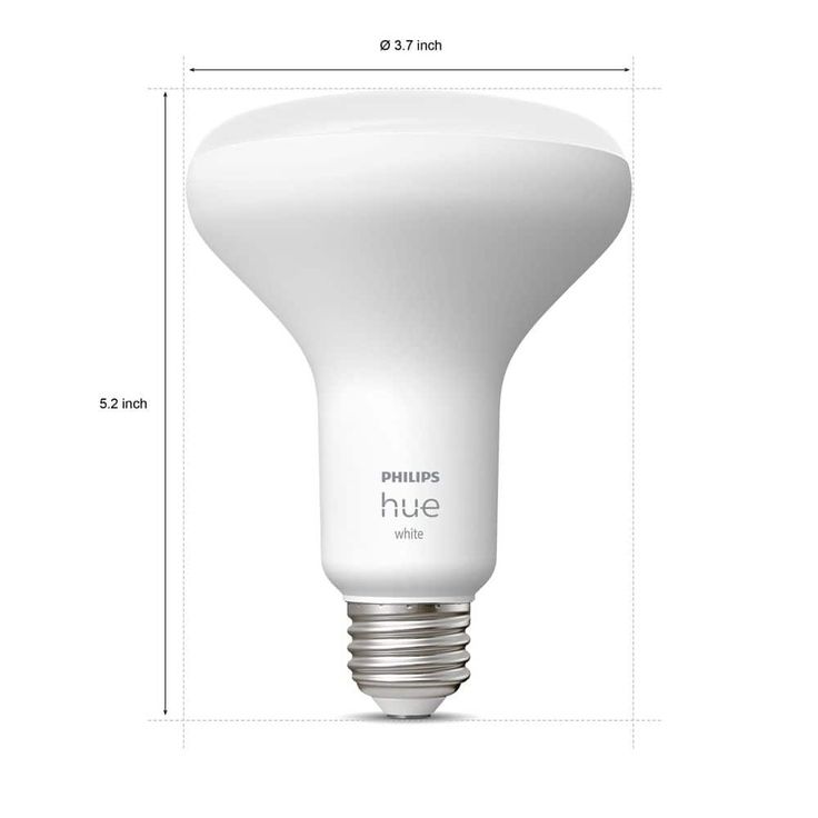White BR30 LED 65W Equivalent Dimmable Smart Wireless Flood Light Bulb with Bluetooth