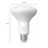 White BR30 LED 65W Equivalent Dimmable Smart Wireless Flood Light Bulb with Bluetooth