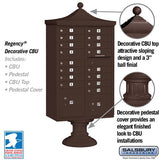 Cluster Box Unit with 8 Doors and 2 Parcel Lockers in Black with USPS Access