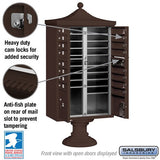 Cluster Box Unit with 8 Doors and 2 Parcel Lockers in Black with USPS Access