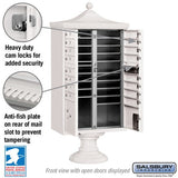 Regency Decorative Cluster Box Unit with 16 Doors and 2 Parcel Lockers in White with USPS Access