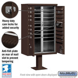 Cluster Box Unit with 8 Doors and 2 Parcel Lockers in Bronze with USPS Access