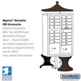 Cluster Box Unit with 8 Doors and 2 Parcel Lockers in Bronze with USPS Access