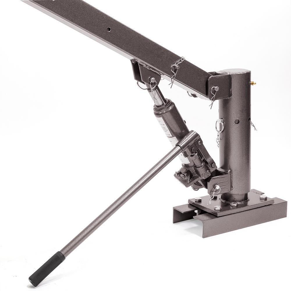 Stark 1100 lbs. Capacity Hitch Mounted Crane Hydraulic Lift Hoist for Pickup Trucks - Super Arbor