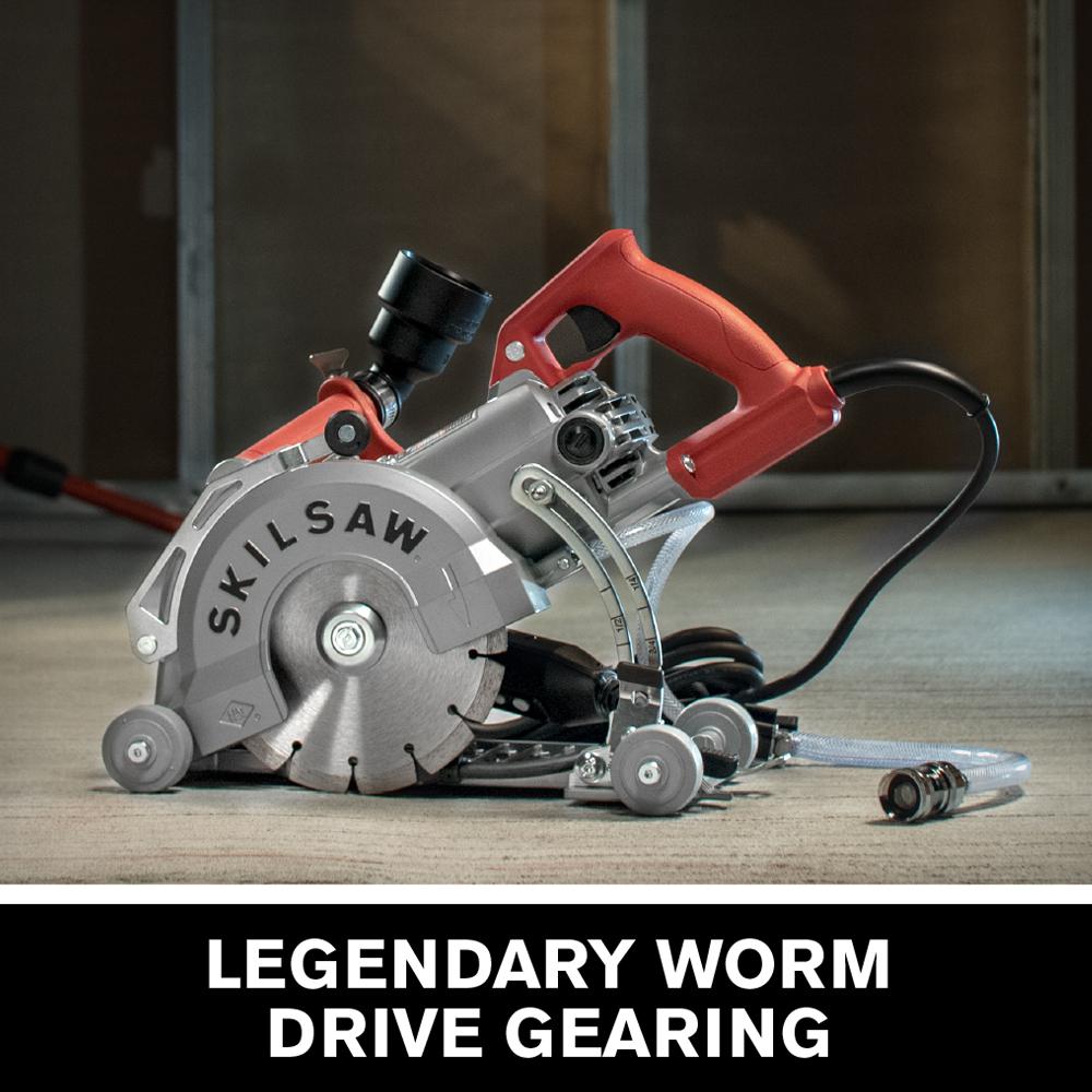 7 in. 15 Amp Corded Medusaw Aluminum Worm Drive Circular Saw for Concrete - Super Arbor