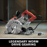 7 in. 15 Amp Corded Medusaw Aluminum Worm Drive Circular Saw for Concrete - Super Arbor