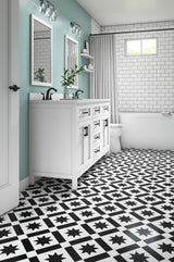 Style Selections Kingston Deco 3-mil x 12-in W x 12-in L Water Resistant Peel and Stick Luxury Vinyl Tile Flooring