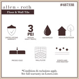 Style Selections Galvano Charcoal Porcelain Granite Bullnose Tile (3-in x 12-in)