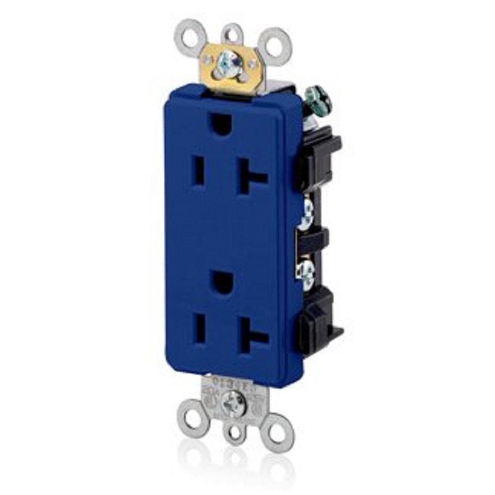 Decora Plus 20 Amp Industrial Grade Duplex Outlet, Black - Super Arbor
