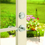 Lido Satin Nickel Exterior Entry Door Lever and Single Cylinder Deadbolt Combo Pack Featuring SmartKey Security - Super Arbor