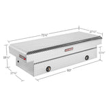 Weather Guard 71.5 in. Diamond Plate Aluminum Full Size Crossbed Truck Tool Box - Super Arbor
