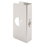1-3/4 in. x 9 in. Thick Solid Brass Lock and Door Reinforcer, 2-1/8 in. Single Bore, 2-3/8 in. Backset - Super Arbor
