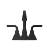 Delta Sandover Matte Black 2-handle 4-in Centerset WaterSense Bathroom Sink Faucet with Drain