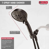 7-Spray 5 in. Single Wall Mount Handheld Shower Head in SpotShield Venetian Bronze