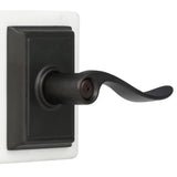Accent Aged Bronze Privacy Door Lever with Addison Trim - Super Arbor