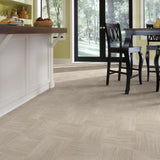 IVC Woven Grey Tile Residential Vinyl Sheet, Sold by 13.2 ft. Wide x Custom Length - Super Arbor
