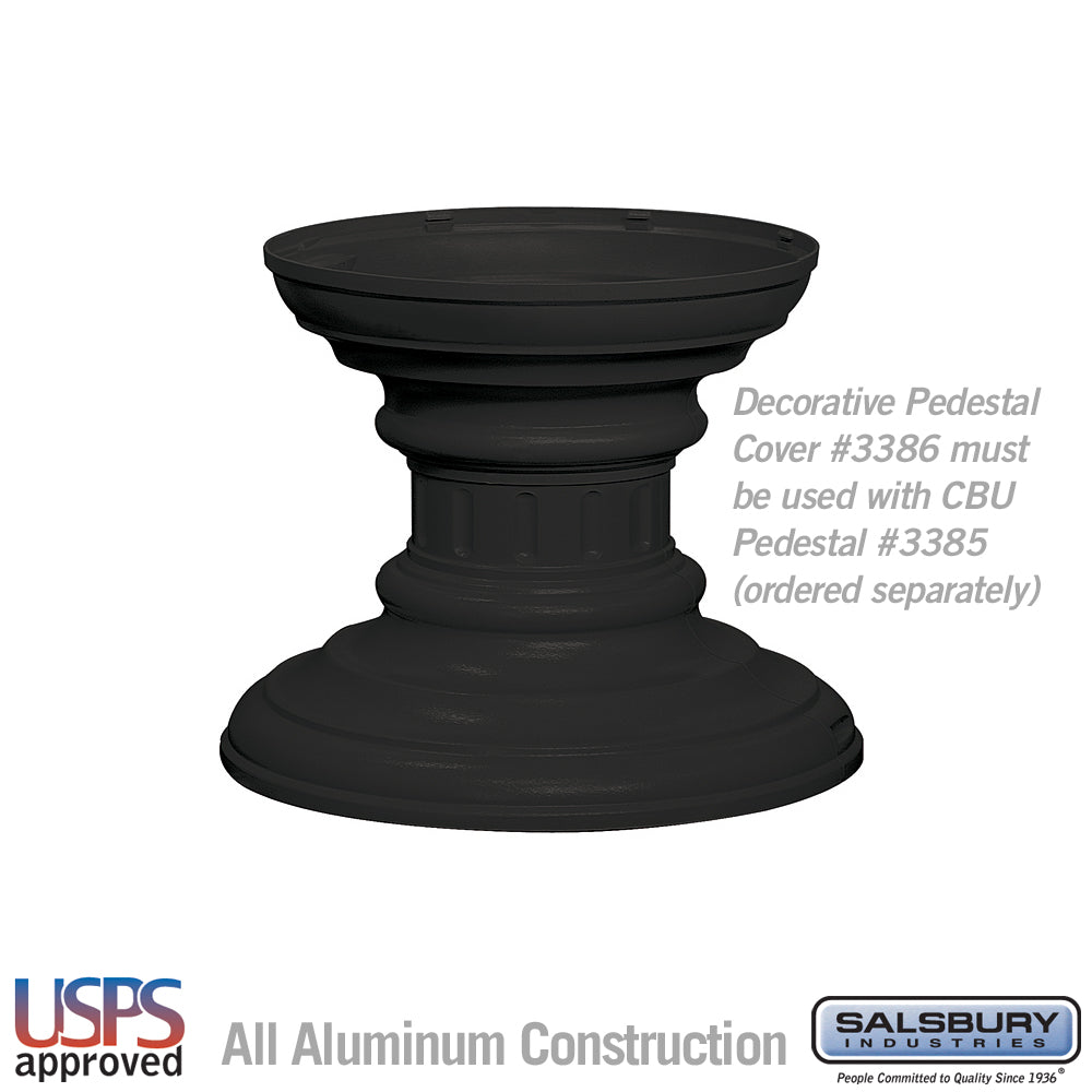 Regency Decorative Pedestal Cover - Short - Black