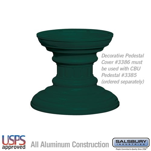 Regency Decorative Pedestal Cover - Short - Green