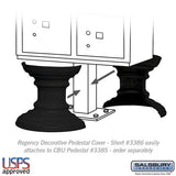 Salsbury Industries Regency Decorative Pedestal Cover – Short – Black (3386BLK)