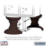 Salsbury Regency Decorative Pedestal Cover – Short Bronze for CBU Pedestal #3385