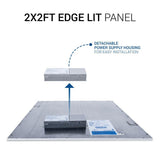 2 ft. x 2 ft. White Integrated LED Dimmable Edge Lit Panel, 4000K (4-Pack) - Super Arbor