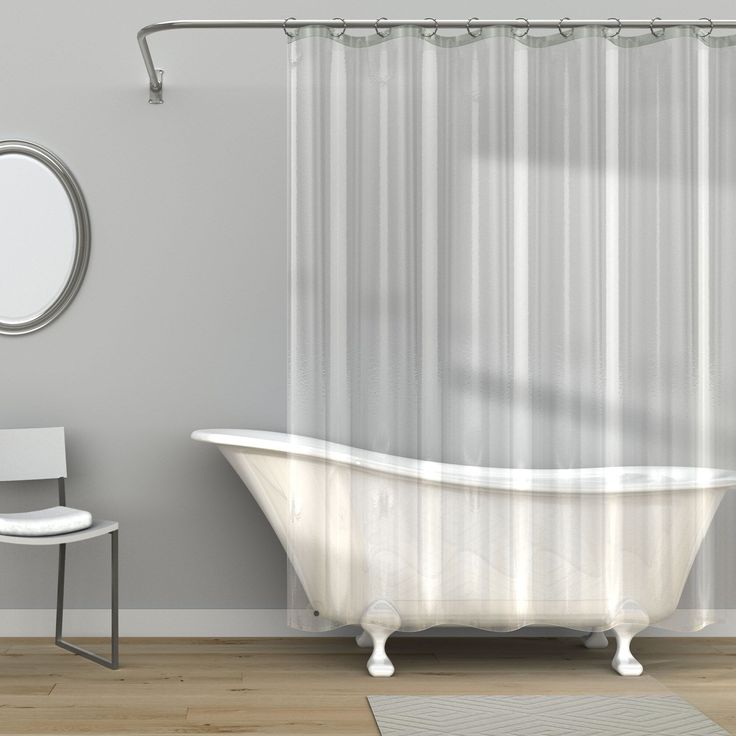 Style Selections EVA/PEVA Clear Solid Shower liner